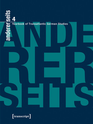 cover image of andererseits--Yearbook of Transatlantic German Studies